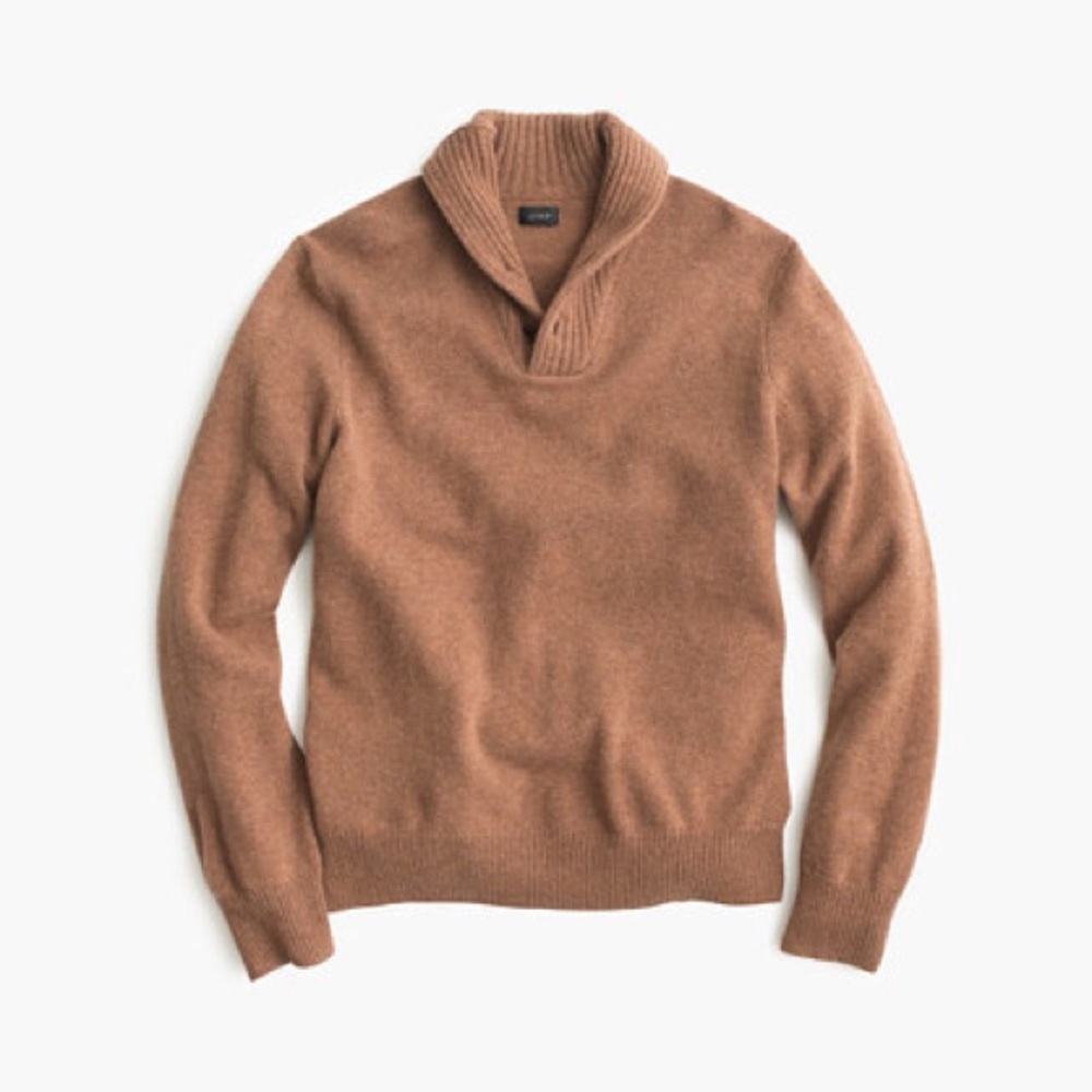 J. Crew Lambswool Shawl Collar Sweater Sz S NWOT